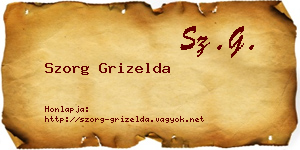 Szorg Grizelda névjegykártya
